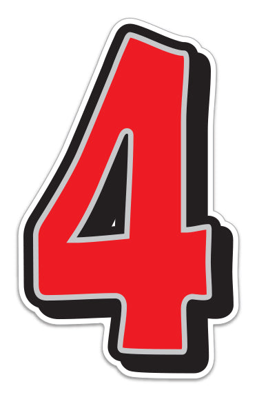 16" Giant Magnetic Numbers - Red/Grey