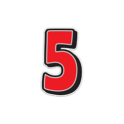 16" Giant Magnetic Numbers - Red/Grey