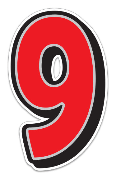 16" Giant Magnetic Numbers - Red/Grey