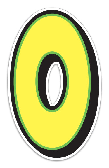 16" Giant Magnetic Numbers - Yellow/Green