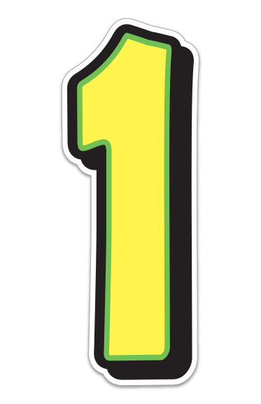 16" Giant Magnetic Numbers - Yellow/Green
