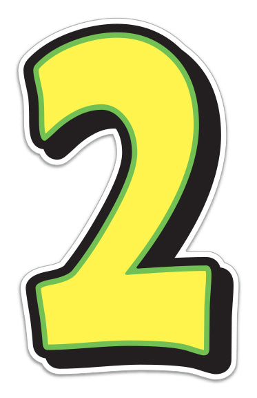 16" Giant Magnetic Numbers - Yellow/Green