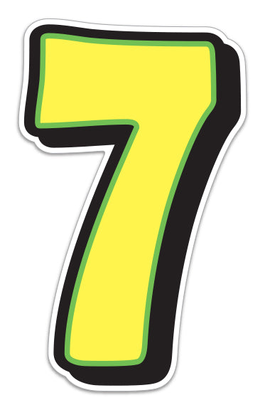 16" Giant Magnetic Numbers - Yellow/Green