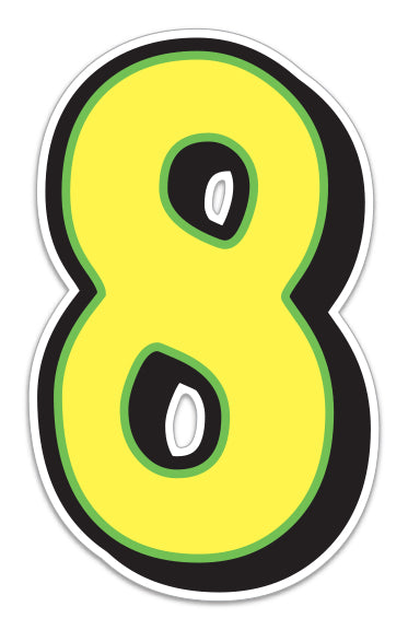 16" Giant Magnetic Numbers - Yellow/Green