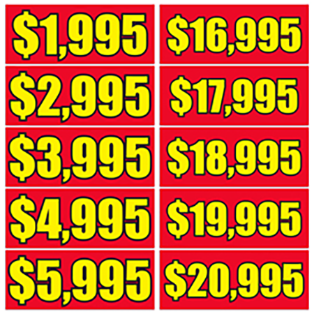 Windshield Banner - Pricing