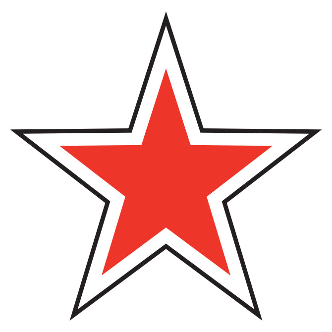 5" 2-Color Star Decals