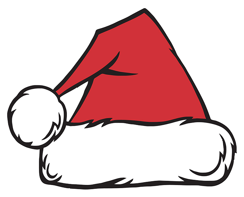 Holiday Santa Hat Decals