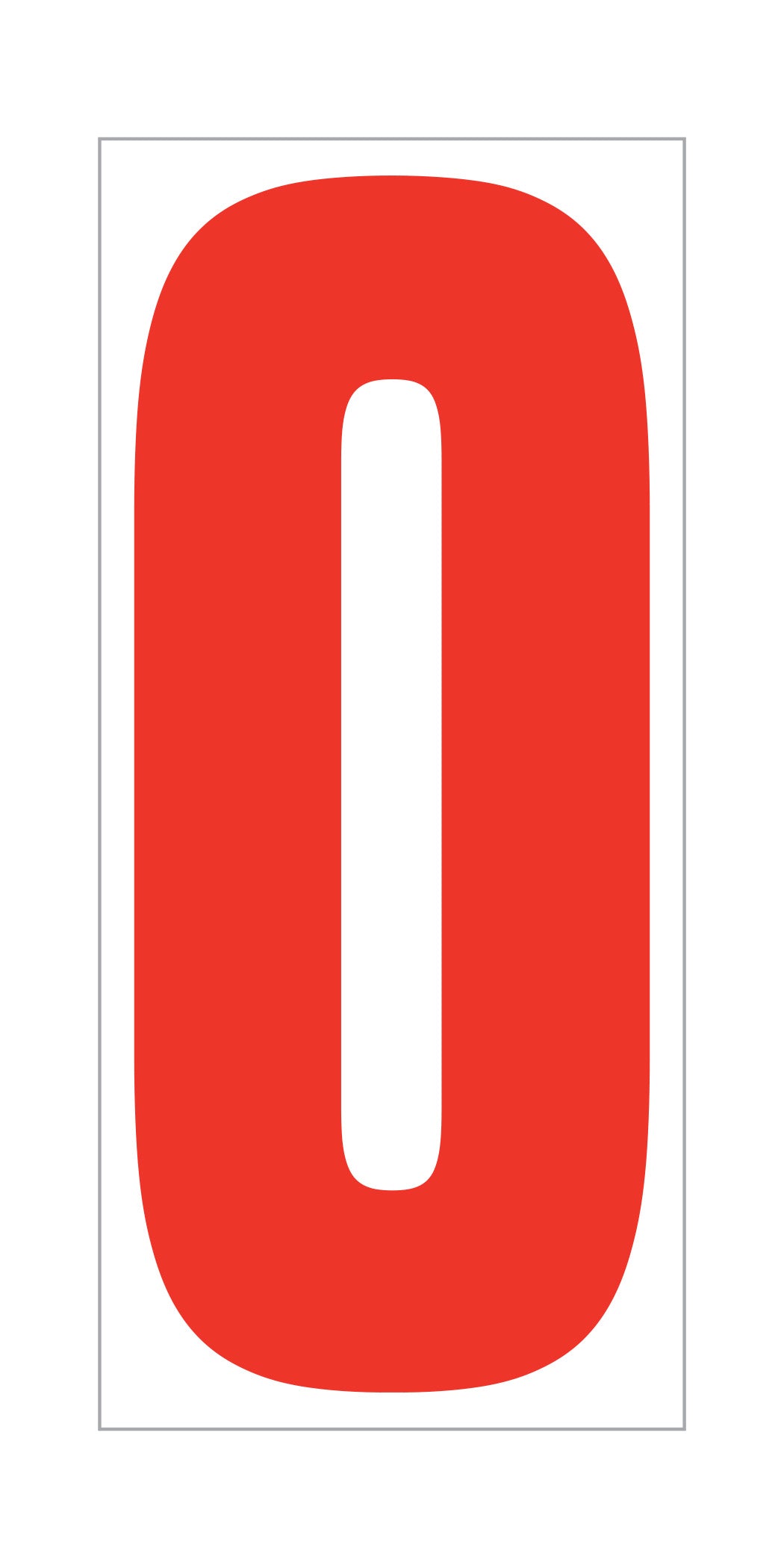 5-1/2" Number Decals - Red/White