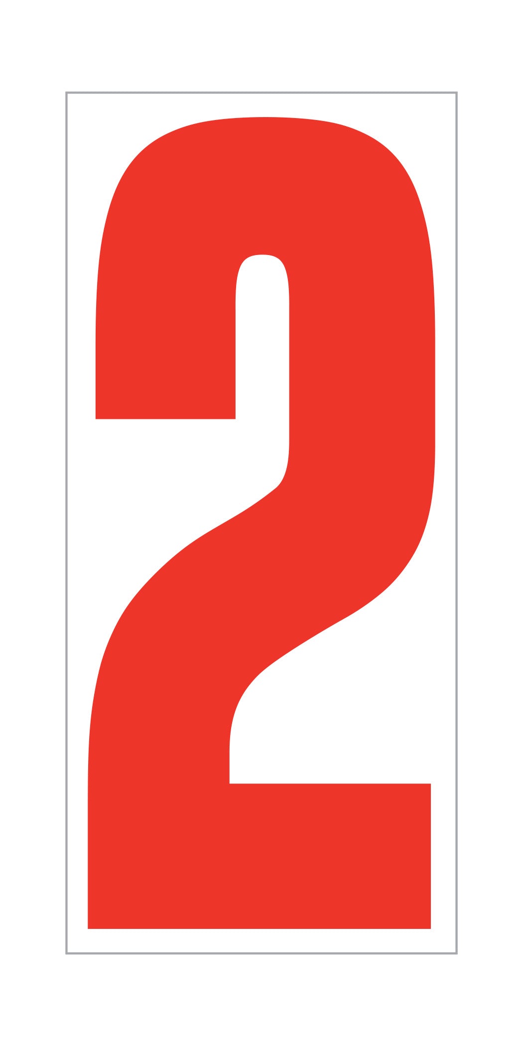 5-1/2" Number Decals - Red/White