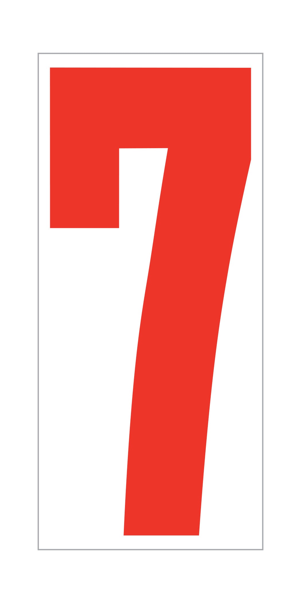 5-1/2" Number Decals - Red/White