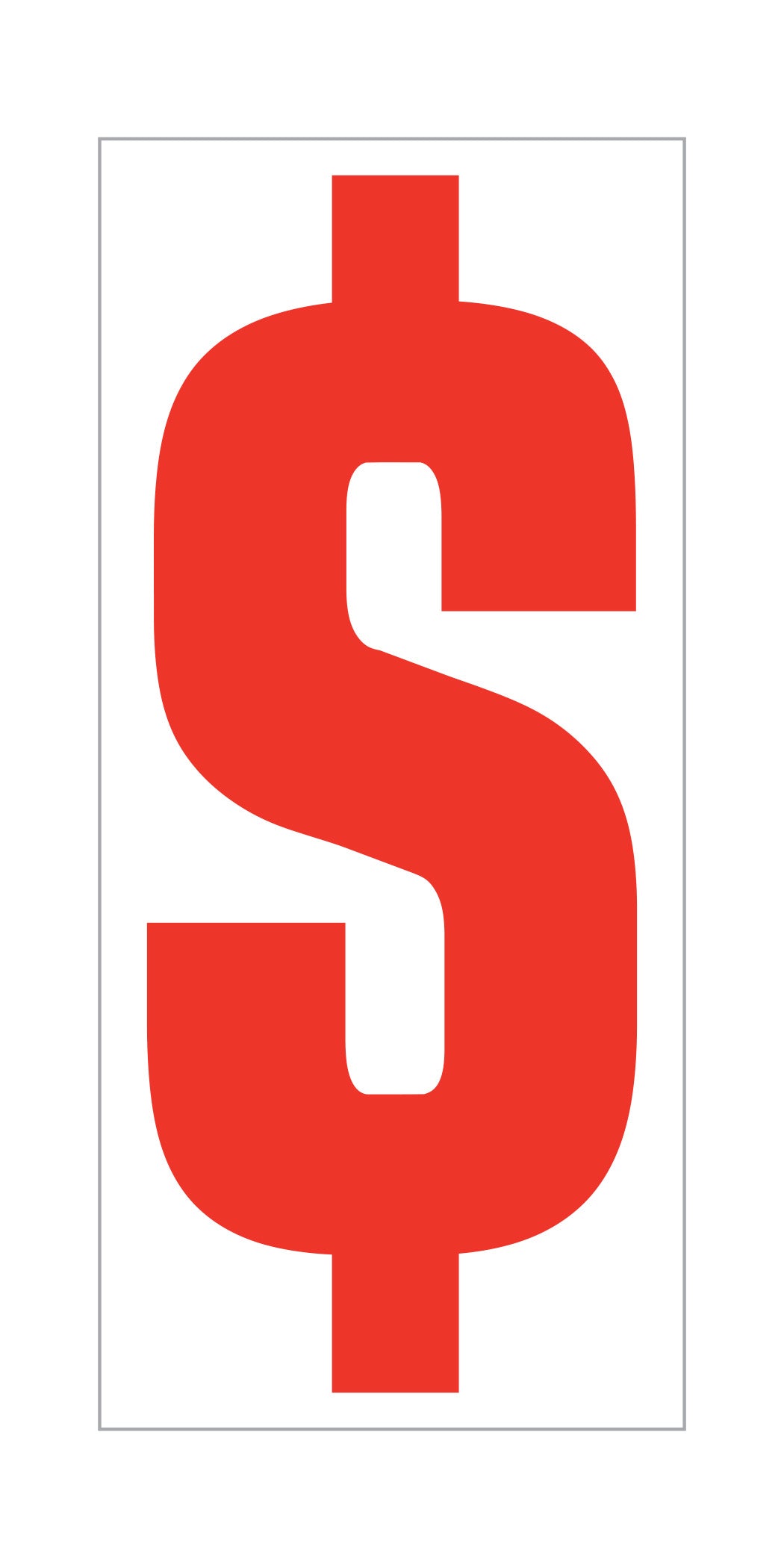 5-1/2" Number Decals - Red/White