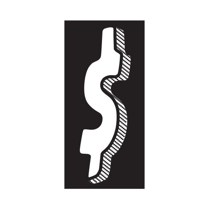 7-1/2" Shadow Number Decals - White/Black