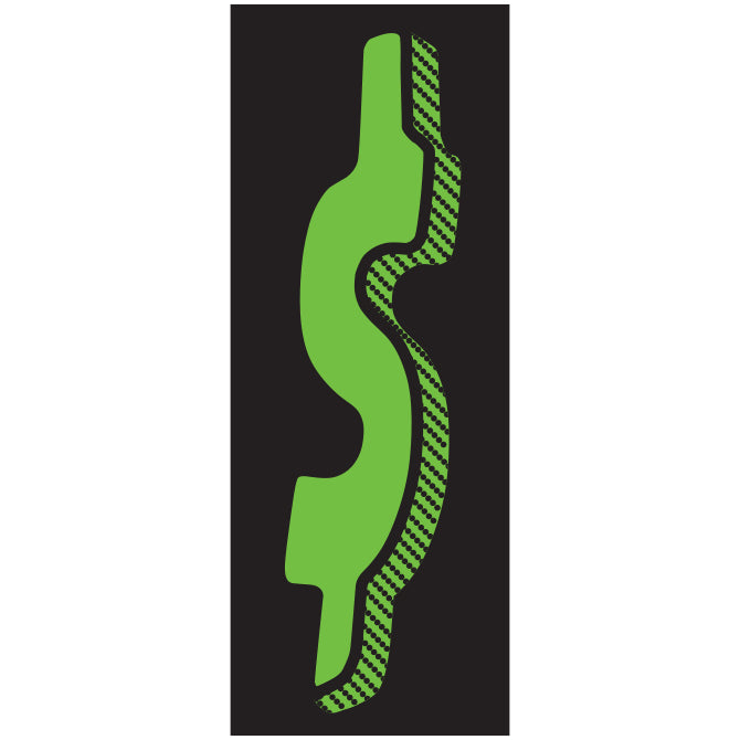 11-1/2" Shadow Number Decals - Fluorescent Green/Black