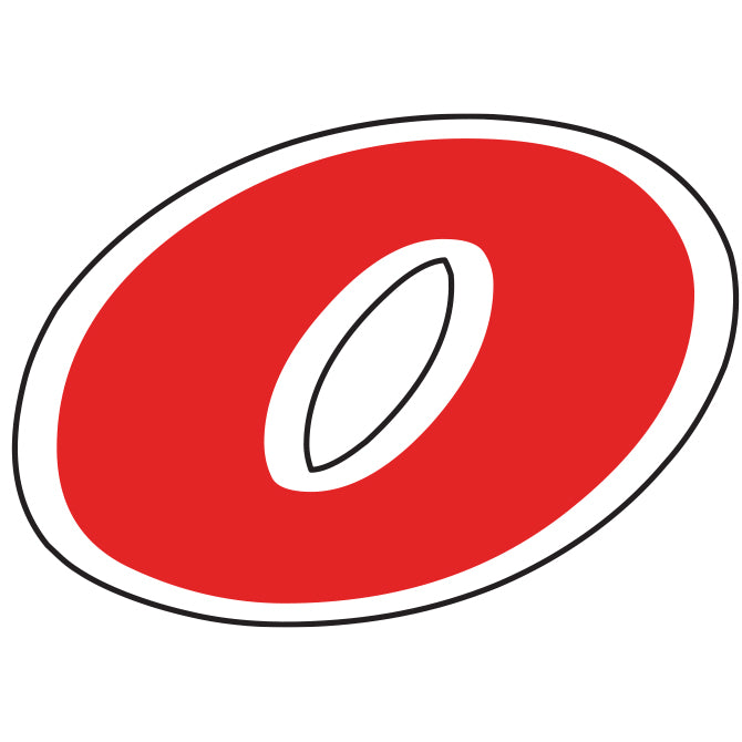 6-1/4" Die Cut Number Decals - Red/White