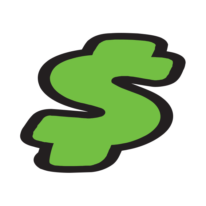 6-1/4" Die Cut Number Decals - Fluorescent Green/Black
