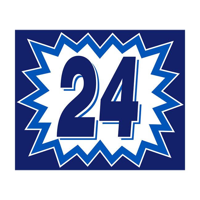 Blast Year Decals - White/Blue