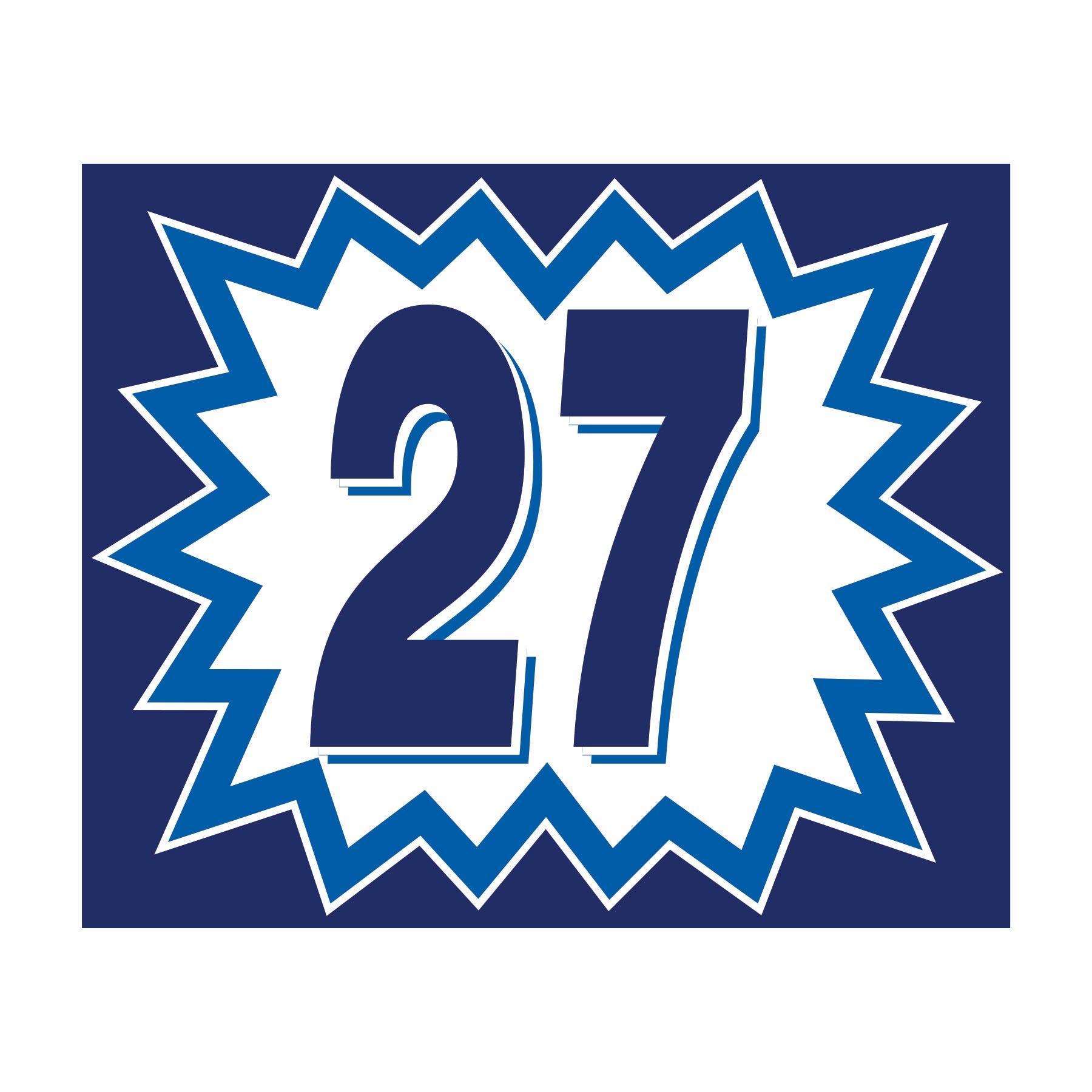 Blast Year Decals - White/Blue