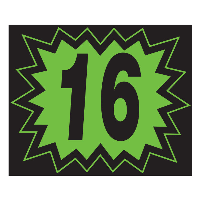Blast Year Decals - Fluorescent Green/Black