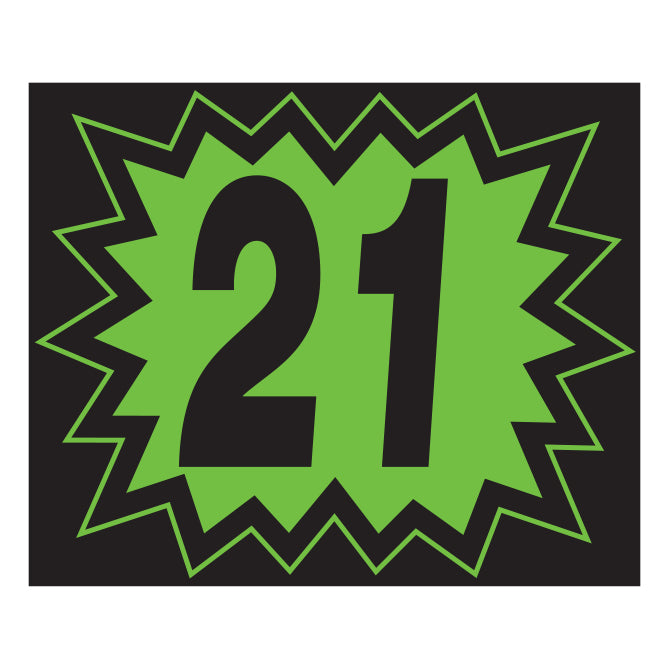 Blast Year Decals - Fluorescent Green/Black