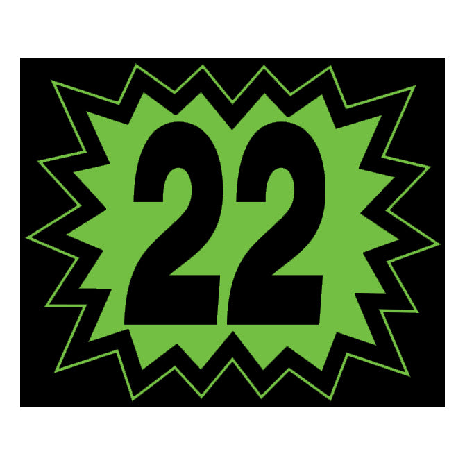 Blast Year Decals - Fluorescent Green/Black