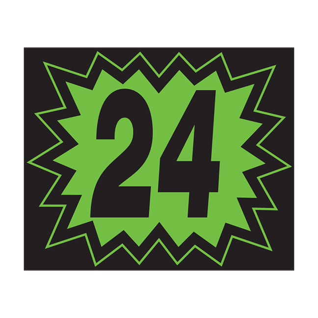 Blast Year Decals - Fluorescent Green/Black