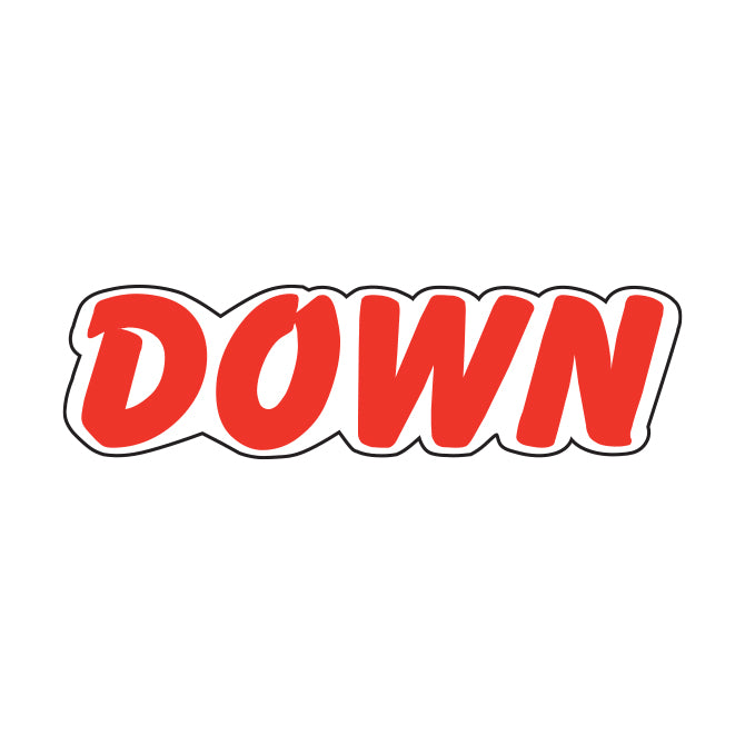 Die Cut Slogan Decals - Red/White