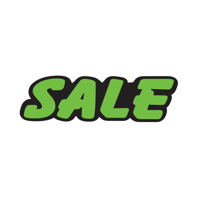 Die Cut Slogan Decals - Fluorescent Green/Black
