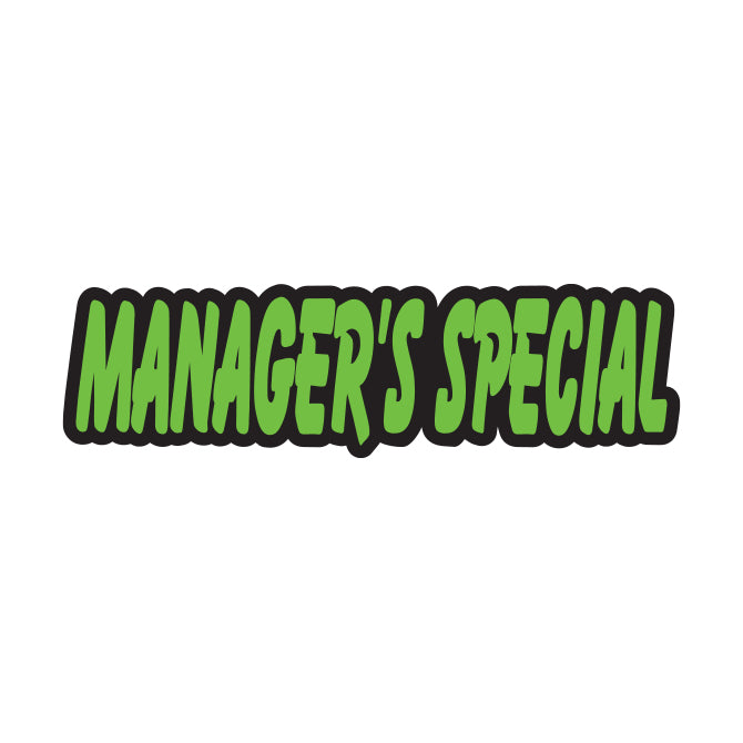 Die Cut Slogan Decals - Fluorescent Green/Black