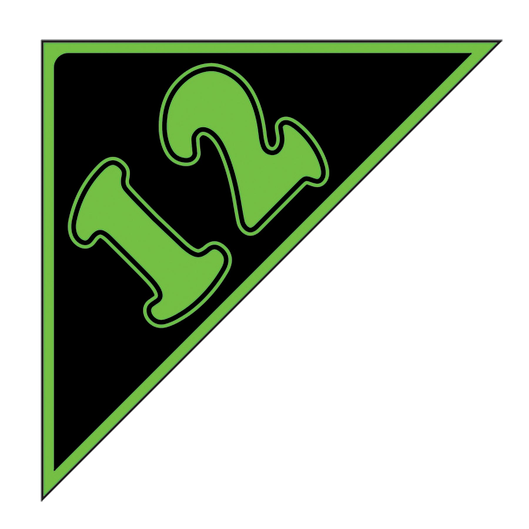 Angle Year Decals - Fluorescent Green/Black