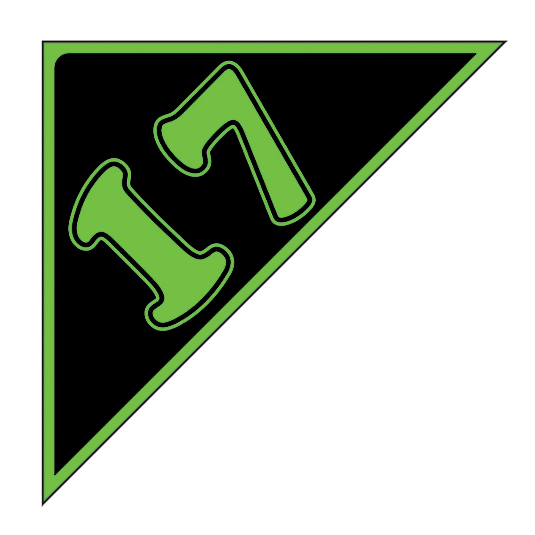 Angle Year Decals - Fluorescent Green/Black