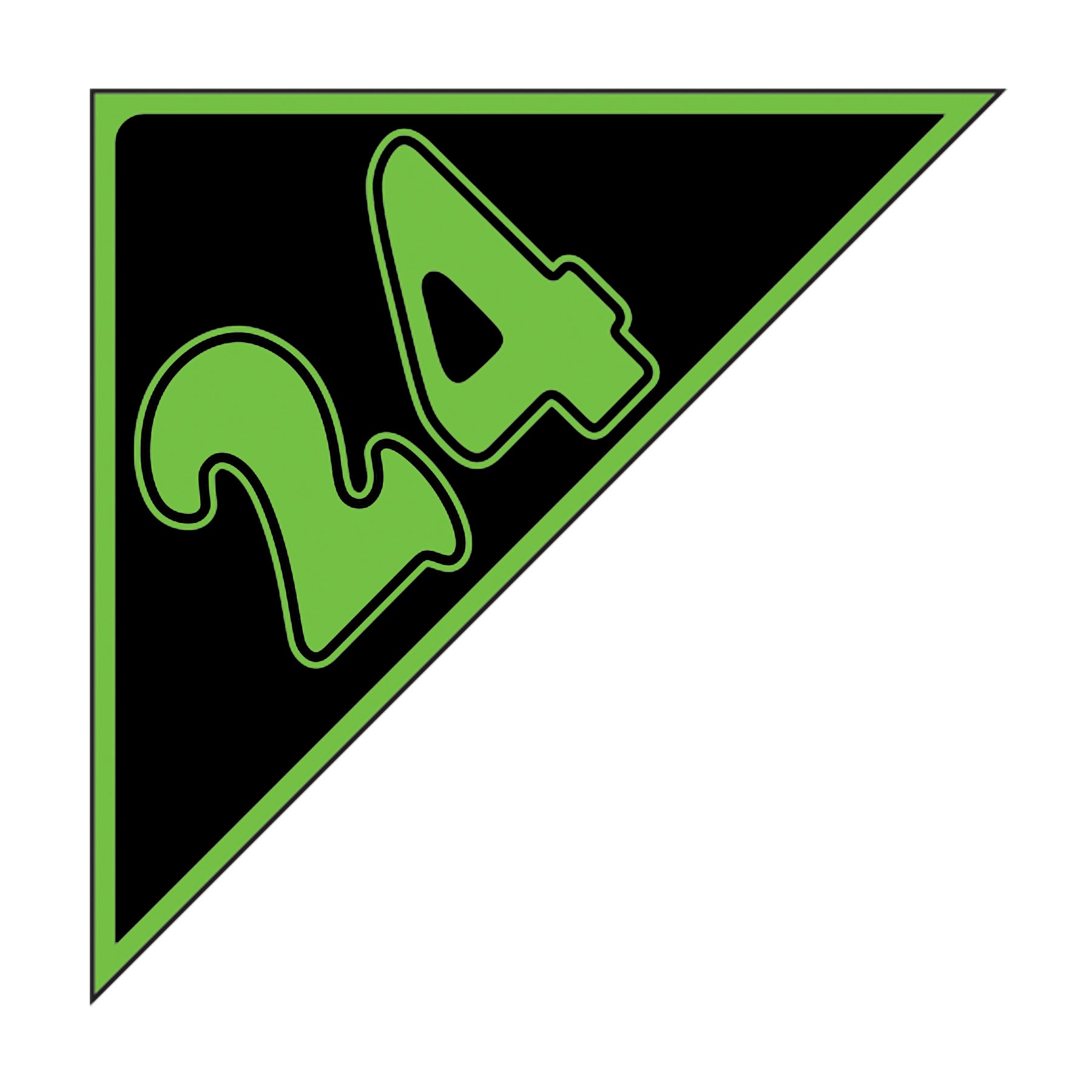Angle Year Decals - Fluorescent Green/Black
