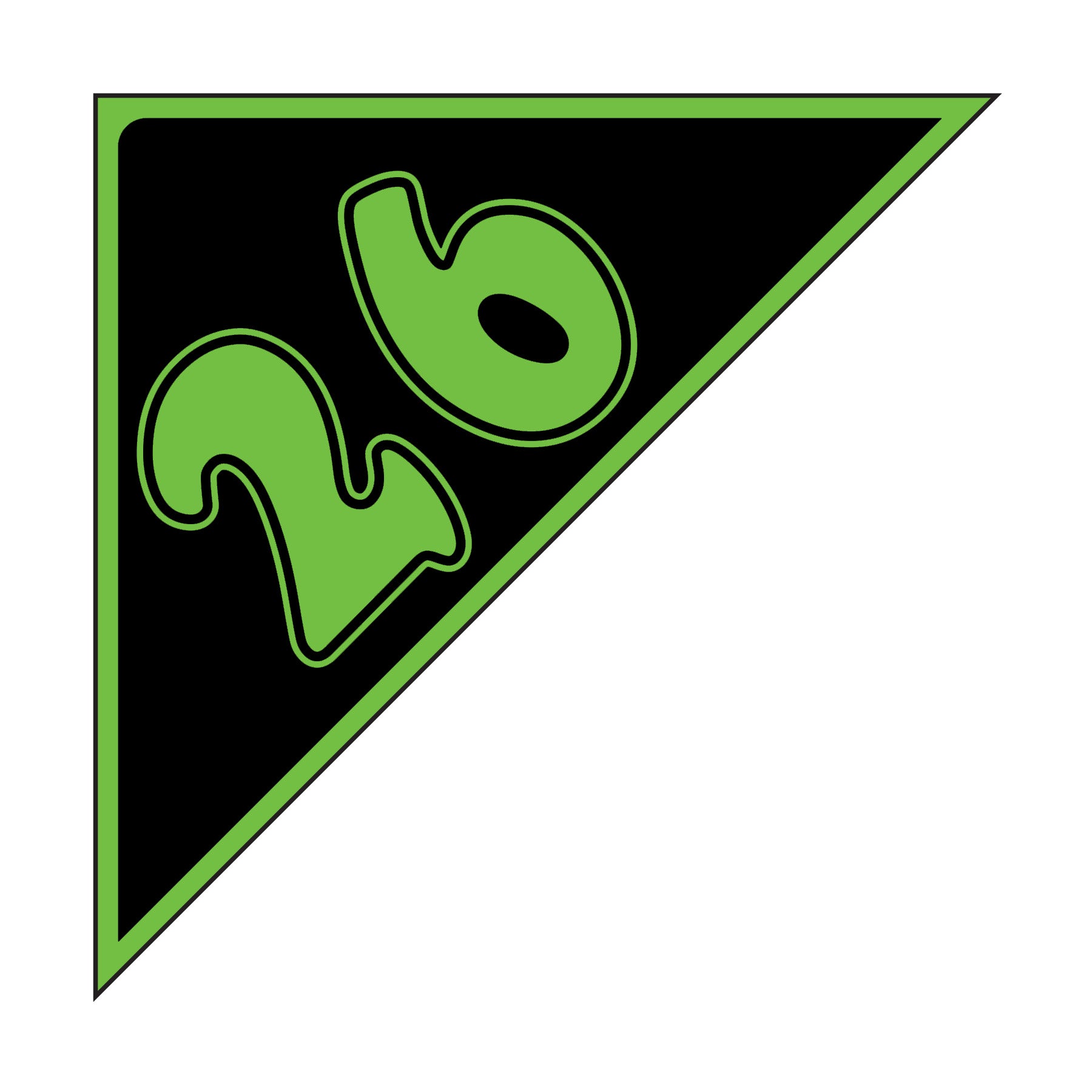 Angle Year Decals - Fluorescent Green/Black