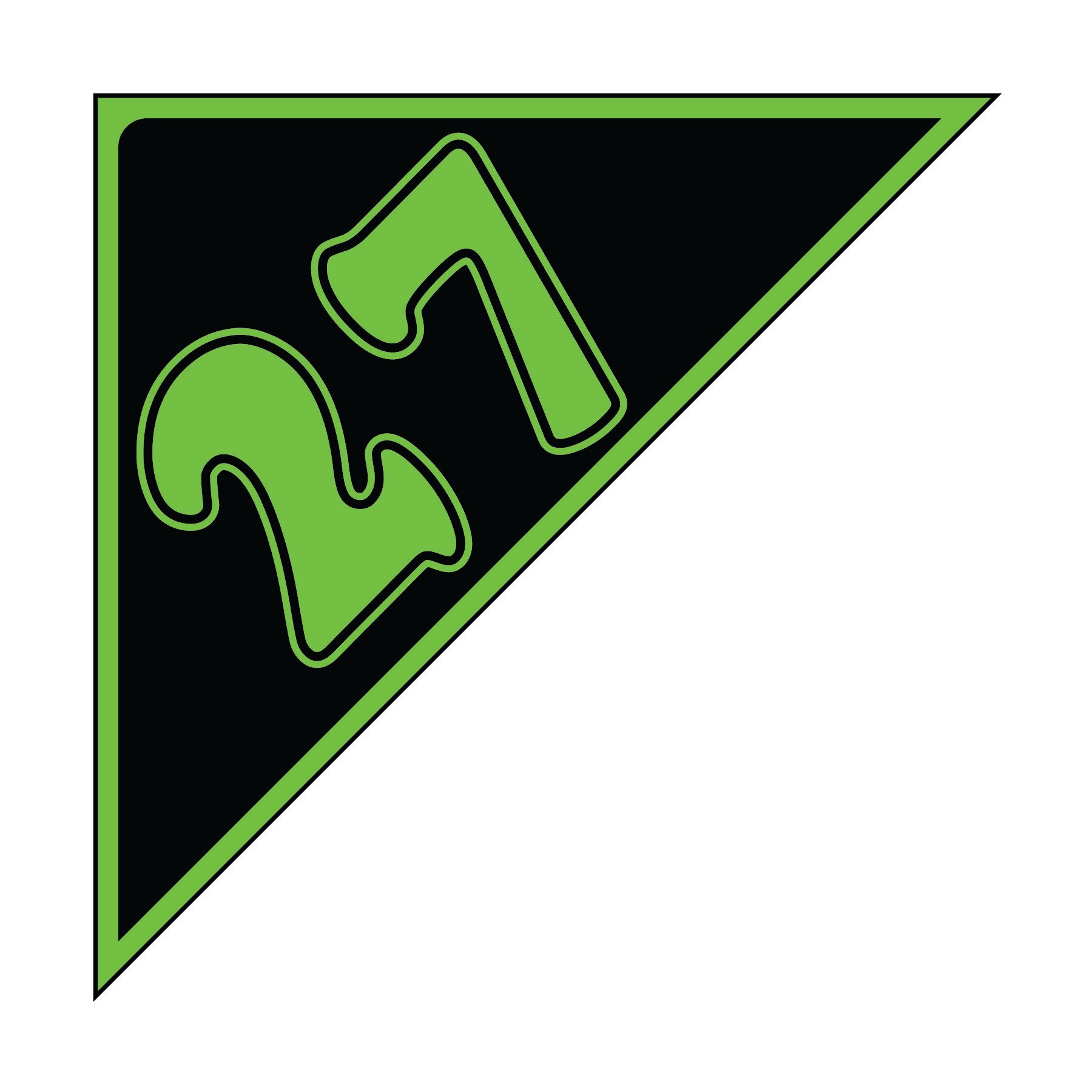 Angle Year Decals - Fluorescent Green/Black