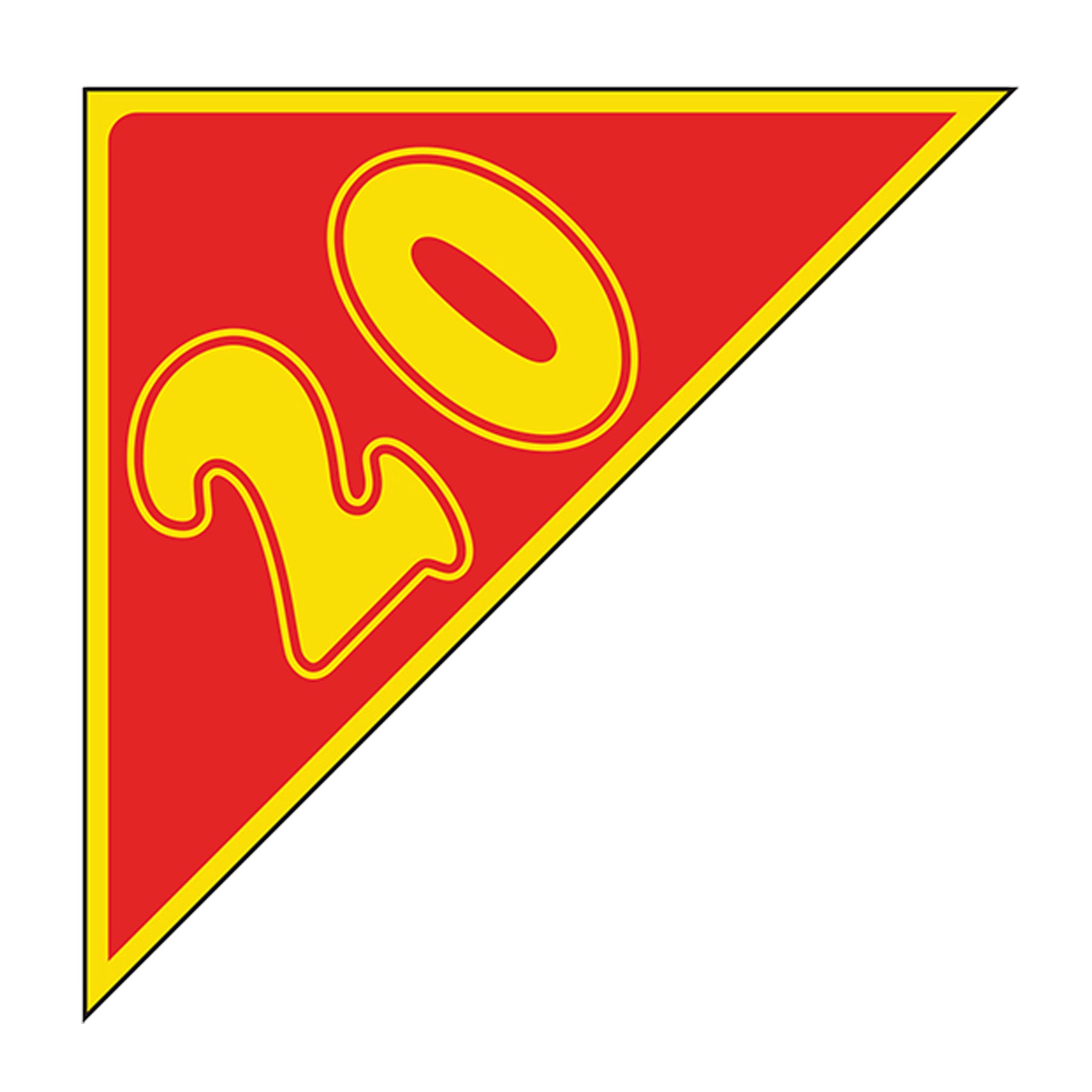 Angle Year Decals - Yellow/Red