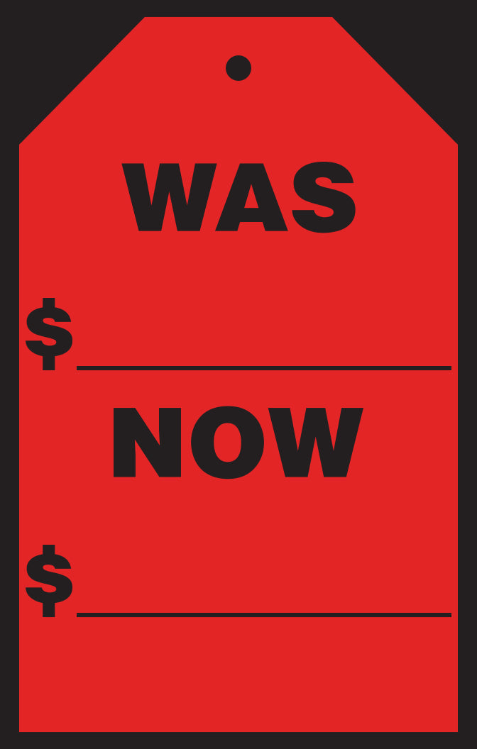 Hang Tag Decals (7" x 11") - Was/Now