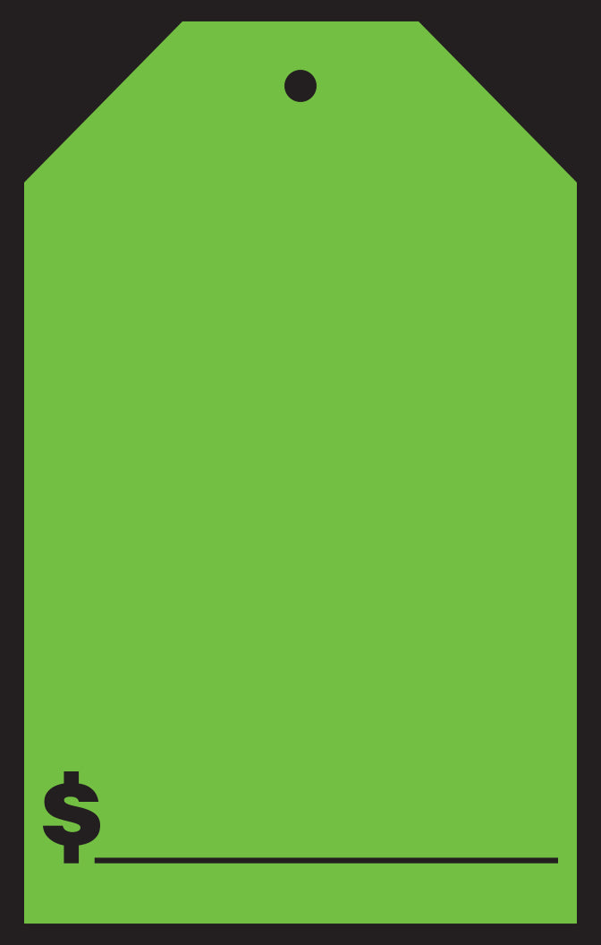 Hang Tag Decals (7" x 11") - Blank