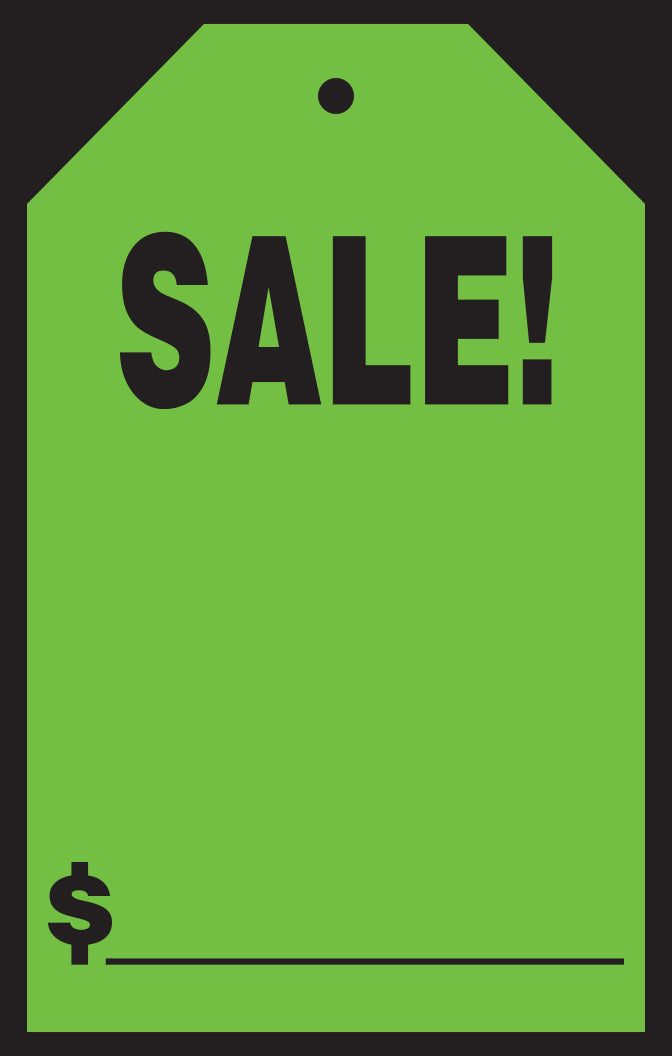 Hang Tag Decals (7" x 11") - Sale!