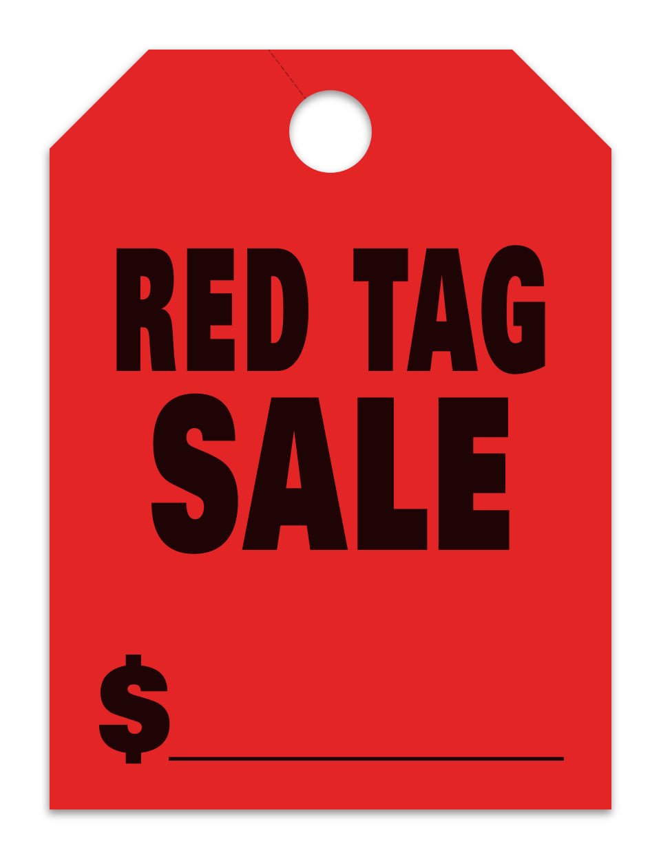 Jumbo Mirror Hang Tags - Red Tag Sale