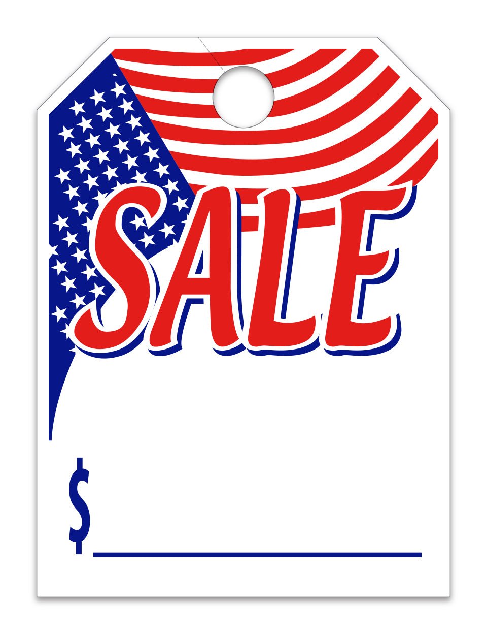 Jumbo Mirror Hang Tags - Sale (American Flag)