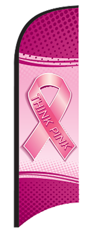 E-Z Giant Swooper Flag - Think Pink