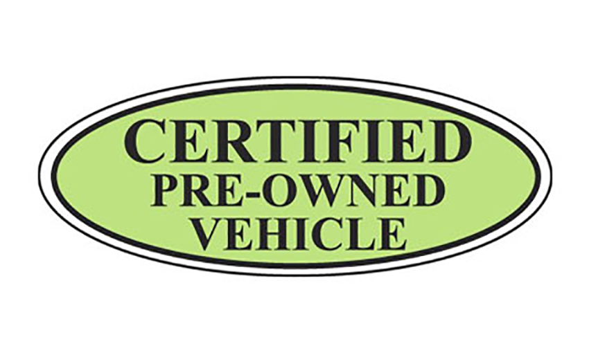 Oval Slogan Decals - Certified Pre-Owned