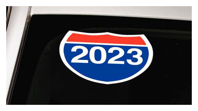 Highway Sign Year Decals