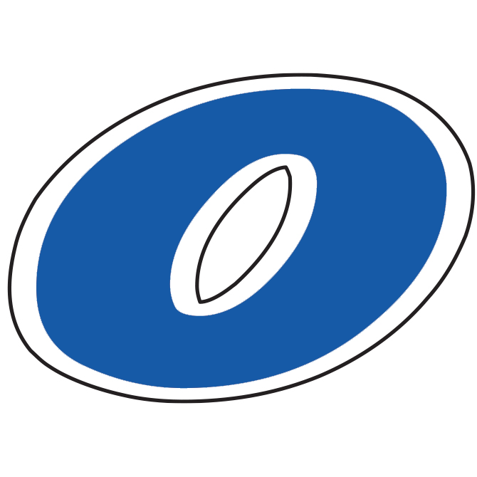 6-1/4" Die Cut Number Decals - Blue/White