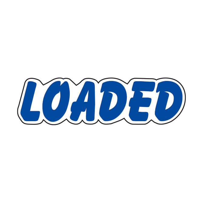Die Cut Slogan Decals - Blue/White