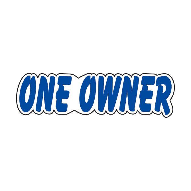 Die Cut Slogan Decals - Blue/White