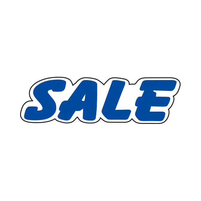 Die Cut Slogan Decals - Blue/White