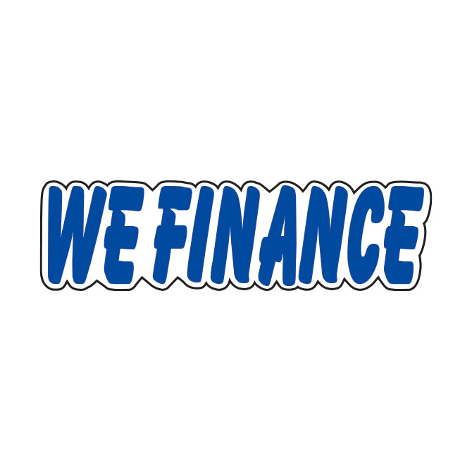 Die Cut Slogan Decals - Blue/White