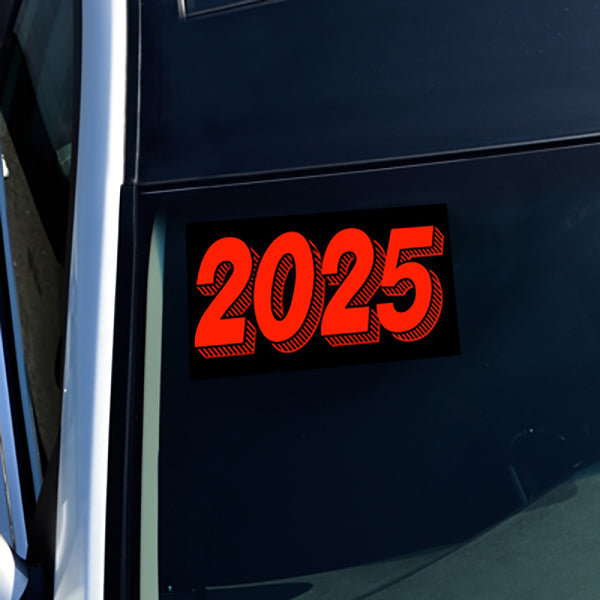 Fluorescent Year Model Decals - Fire Red/Black