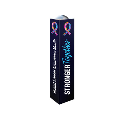 Coroplast Bollard Cover - Stronger Together (Breast Cancer Awareness Month)