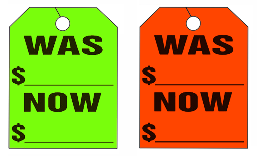 Fluorescent Mirror Hang Tags